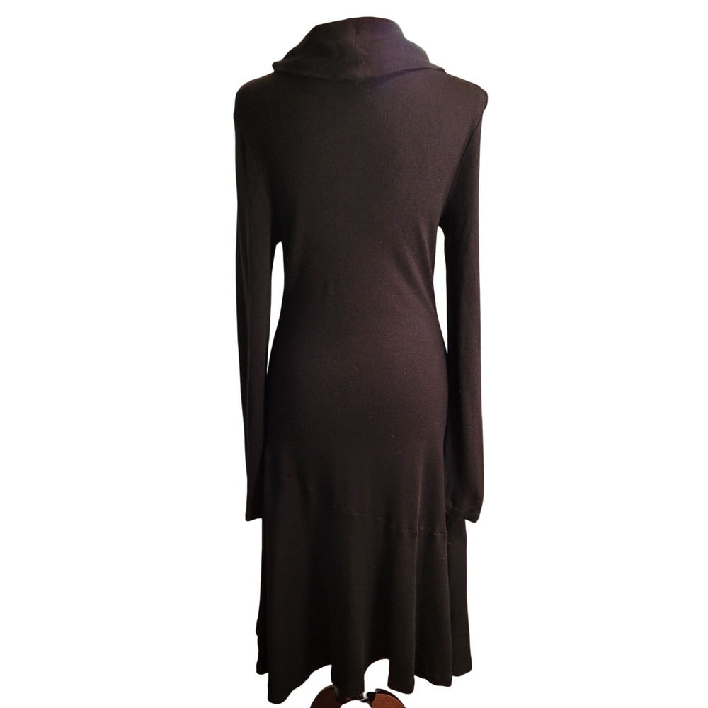 Banana Republic Wool Viscose Cowl Neck‎ Midi Sweater Dress Black M SEE PHOTOS - Picture 5 of 9
